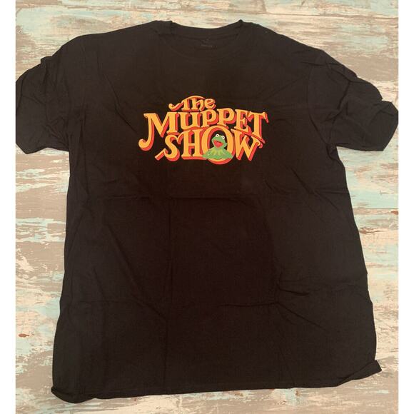 Small The Muppet Show Adult Unisex Tshirt New NWOT Black with Logo Kermit - Picture 2 of 4